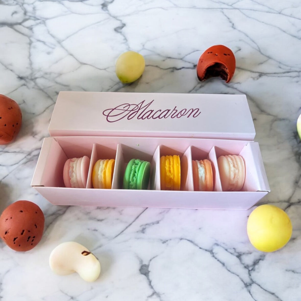 Coffret de 6 fondants macarons